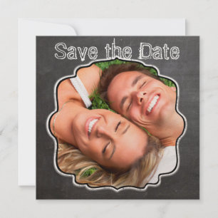 Chalkboard  Modern sparen de Datum Save The Date