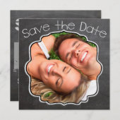 Chalkboard Modern sparen de Datum Save The Date (Voorkant / Achterkant)