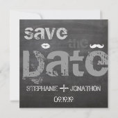 Chalkboard Modern sparen de Datum Save The Date (Achterkant)