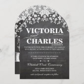 Chalkboard Modern Typografie Invite Kaart (Voorkant / Achterkant)