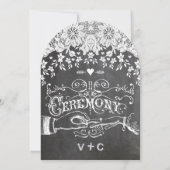 Chalkboard Modern Typografie Invite Kaart (Achterkant)