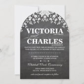 Chalkboard Modern Typografie Invite Kaart (Voorkant)