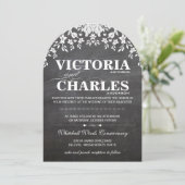 Chalkboard Modern  Typografie Invite Kaart (Staand voorkant)
