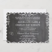 Chalkboard Modern  Typografie Invite Kaart (Voorkant)