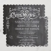 Chalkboard Modern  Typografie Invite Kaart (Voorkant / Achterkant)