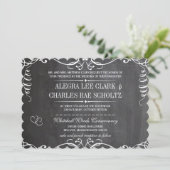 Chalkboard Modern  Typografie Invite Kaart (Staand voorkant)