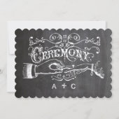 Chalkboard Modern  Typografie Invite Kaart (Achterkant)