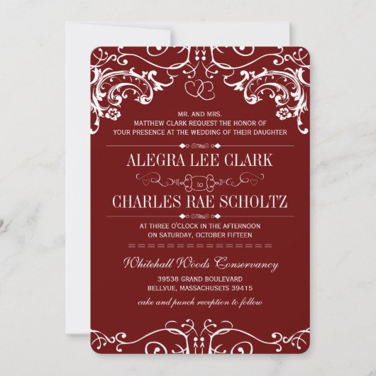 Chalkboard Modern  Typografie Invite Kaart (Voorkant)