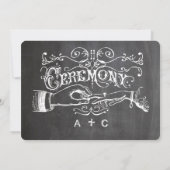 Chalkboard Modern  Typografie Invite Kaart (Achterkant)
