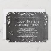 Chalkboard Modern  Typografie Invite Kaart (Voorkant)