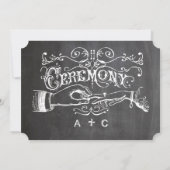 Chalkboard Modern  Typografie Invite Kaart (Achterkant)