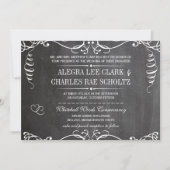 Chalkboard Modern  Typografie Invite Kaart (Voorkant)