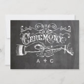 Chalkboard Modern  Typografie Invite Kaart (Achterkant)