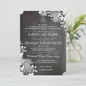 Chalkboard Modern  Typografie Invite Kaart (Staand voorkant)
