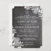 Chalkboard Modern  Typografie Invite Kaart (Voorkant)
