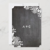 Chalkboard Modern  Typografie Invite Kaart (Achterkant)