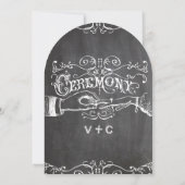 Chalkboard Modern  Typografie Invite Kaart (Achterkant)