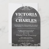 Chalkboard Modern  Typografie Invite Kaart (Voorkant)