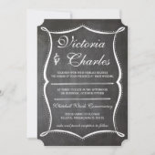 Chalkboard Modern  Typografie Invite Kaart (Voorkant)