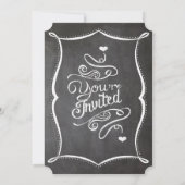 Chalkboard Modern  Typografie Invite Kaart (Achterkant)