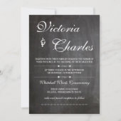 Chalkboard Modern  Typografie Invite Kaart (Voorkant)