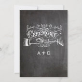 Chalkboard Modern  Typografie Invite Kaart (Achterkant)