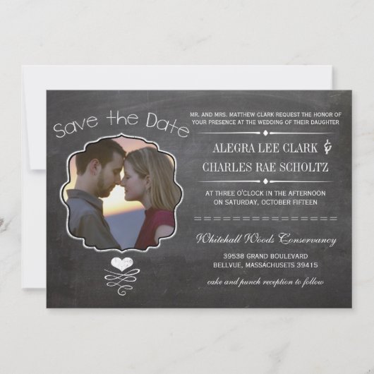 Chalkboard Modern  Typografie Kaart (Voorkant)