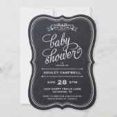 Chalkboard Modern Typography Baby shower Kaart (Voorkant)