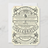 Chalkboard  Modern Typography Wedding Kaart (Voorkant)