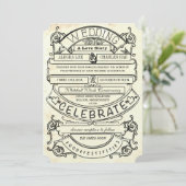 Chalkboard Modern Typography Wedding Kaart (Staand voorkant)
