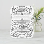 Chalkboard Modern Typography Wedding Kaart (Staand voorkant)