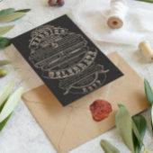 Chalkboard  Modern Typography Wedding Kaart