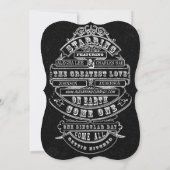 Chalkboard  Modern Typography Wedding Kaart (Achterkant)