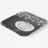 Chalkboard Modern Victoriaans huwelijk Papieren Bordje (Gebogen)