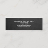 Chalkboard moderne grijze professionele trendy vla mini visitekaartje (Achterkant)