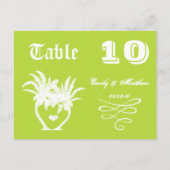 Chalkboard Moderne  Typografie Tabelnummer Briefkaart (Achterkant)