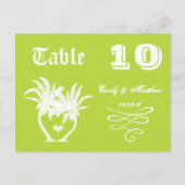 Chalkboard Moderne  Typografie Tabelnummer Briefkaart (Voorkant)