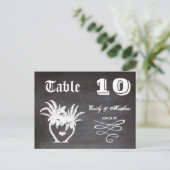 Chalkboard Moderne  Typografie Tabelnummer Briefkaart (Staand voorkant)