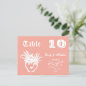 Chalkboard Moderne  Typografie Tabelnummer Briefkaart (Staand voorkant)