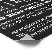 Chalkboard Mok Icon, Barista, Café, Coffeehouse Poster (Hoek)