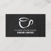 Chalkboard Mok Icon, Barista, Café, Coffeehouse Visitekaartje (Voorkant)