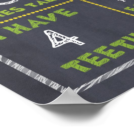 Chalkboard Monkey Milestone 1st Birthday Poster (Hoek)