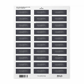 Chalkboard Monogram Bruiloft Label (Full Sheet)