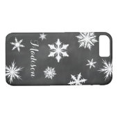 Chalkboard Monogram iPhone 7 Hoesje (Achterkant (Horizontaal))