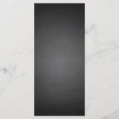 Chalkboard Monogram Wedding Menu Kaart (Achterkant)