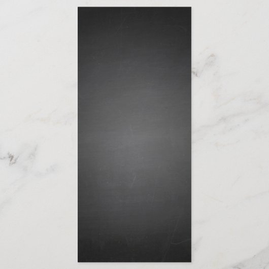 Chalkboard Monogram Wedding Menu Kaart (Achterkant)