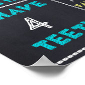 Chalkboard Monster Milestone 1st Birthday Poster (Hoek)