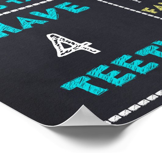 Chalkboard Monster Milestone 1st Birthday Poster (Hoek)