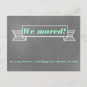 Chalkboard Moving Announcement Briefkaart