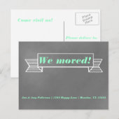 Chalkboard Moving Announcement Briefkaart (Voorkant / Achterkant)